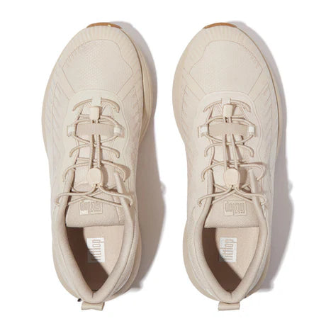 Fitflop FF Runner Water Resistant Running Sneaker Stone Beige/ Cream